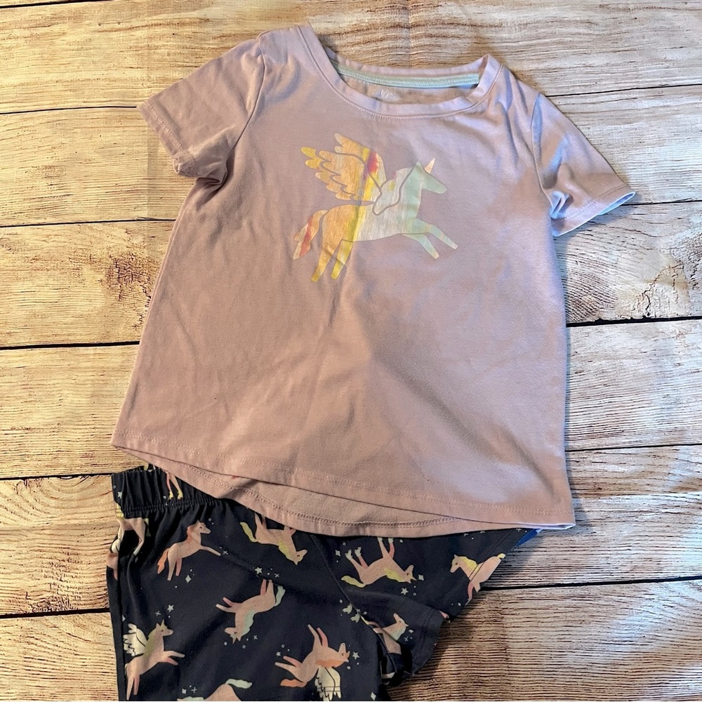 Cat & Jack Unicorn PJ Shorts Set 7/8